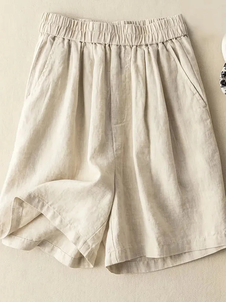 Lätta strandkläder damshorts i mjukt tyg och ledig passform