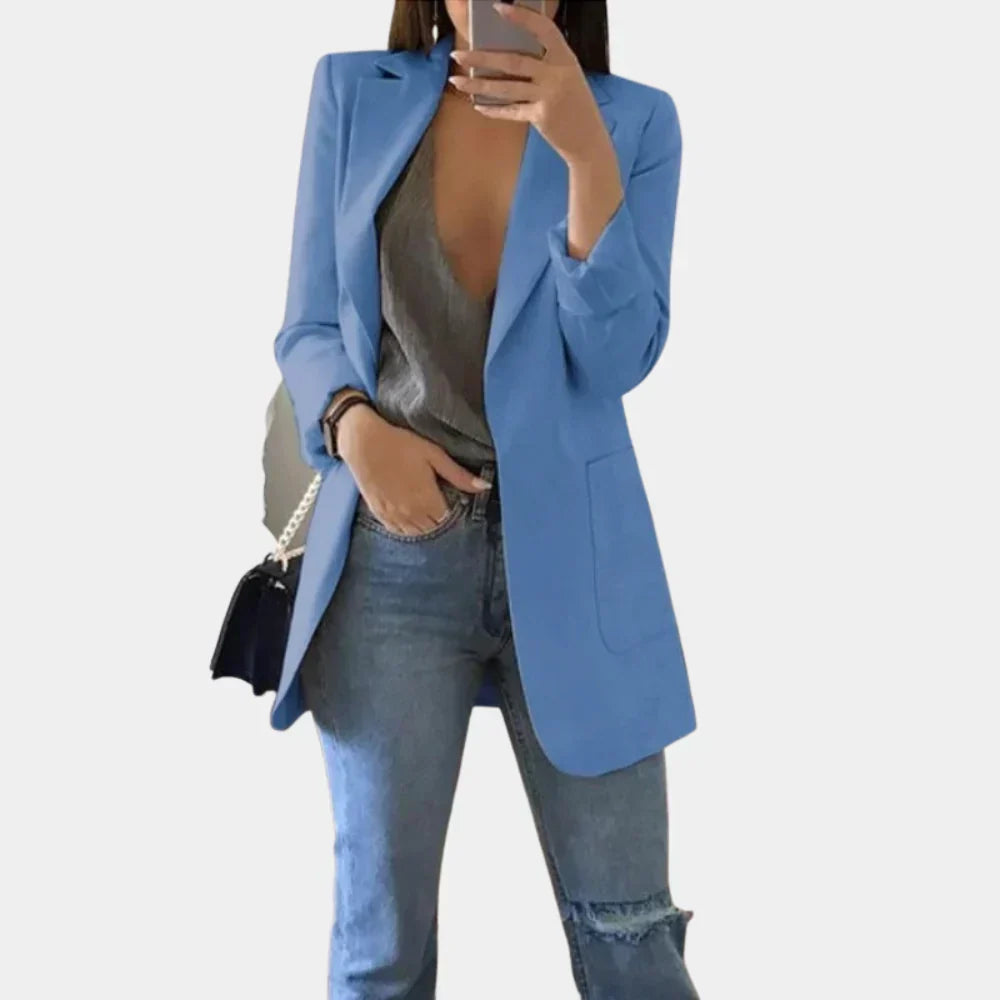 Slim fit blazer för dam i klassisk design, perfekt för kontorsstil och vardag