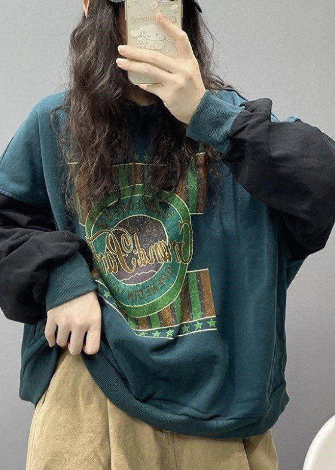 Stilren streetwear tröja med coolt tryck för herr i modern modell