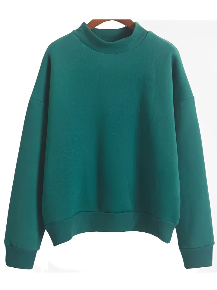 Baksida av bekväm sweatshirt för dam med lös passform
