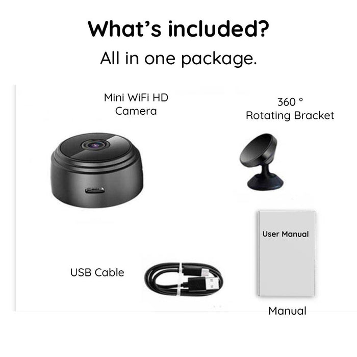 Hd 1080p säkerhetskamera som visar dess minimalistiska design