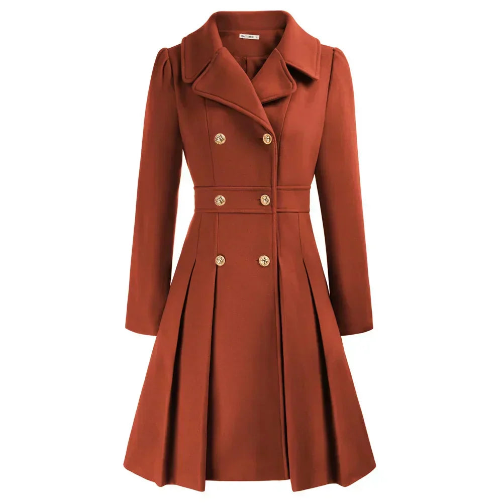 Klassisk vårkappa av modell peacoat med knäppning framtill