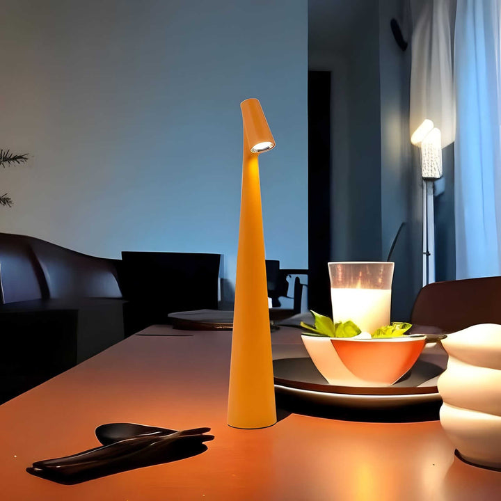 Närbild på den dimbara belysningen hos den trådlösa lampan