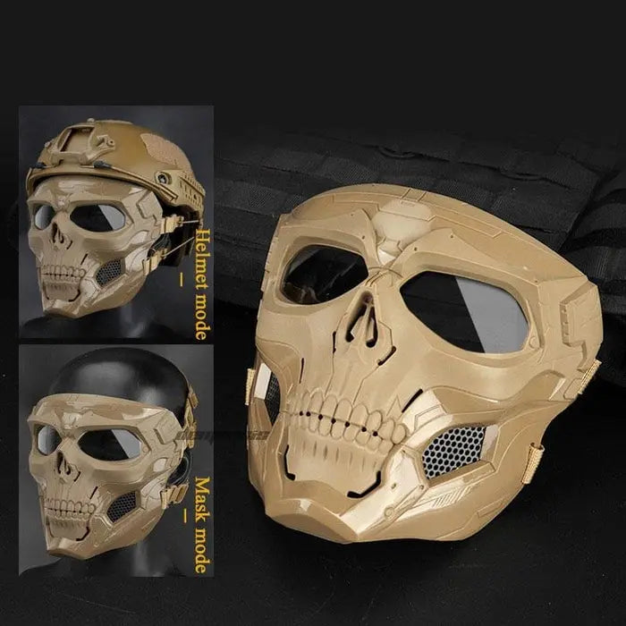 Taktisk ansiktsmask för airsoft och paintball i profil