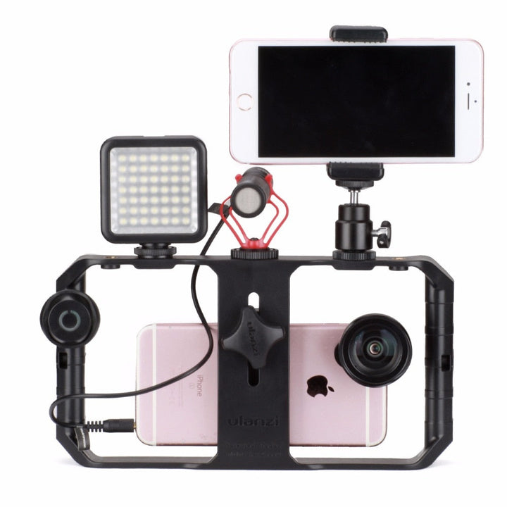 Universal mobilrigg för videostabilisering och professionell filmning med smartphone