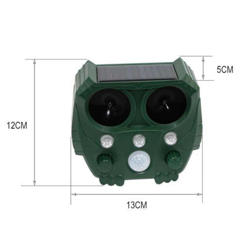 Kattavvisare med rörelsesensor och solpanel för skydd av utomhusytor