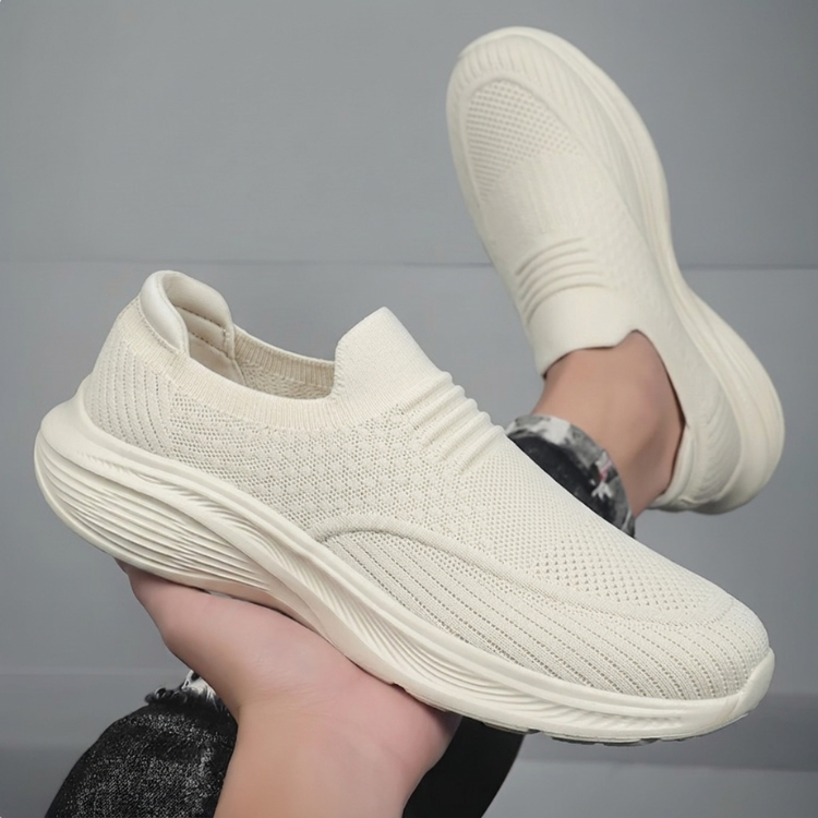 Fotriktiga slip-on skor för dam och herr, flexibel och avlastande design