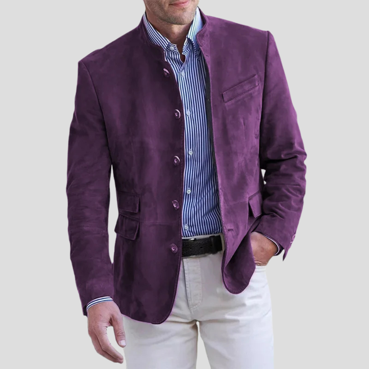 Mörk herrkavaj för en stilren och sofistikerad look i klassisk modell