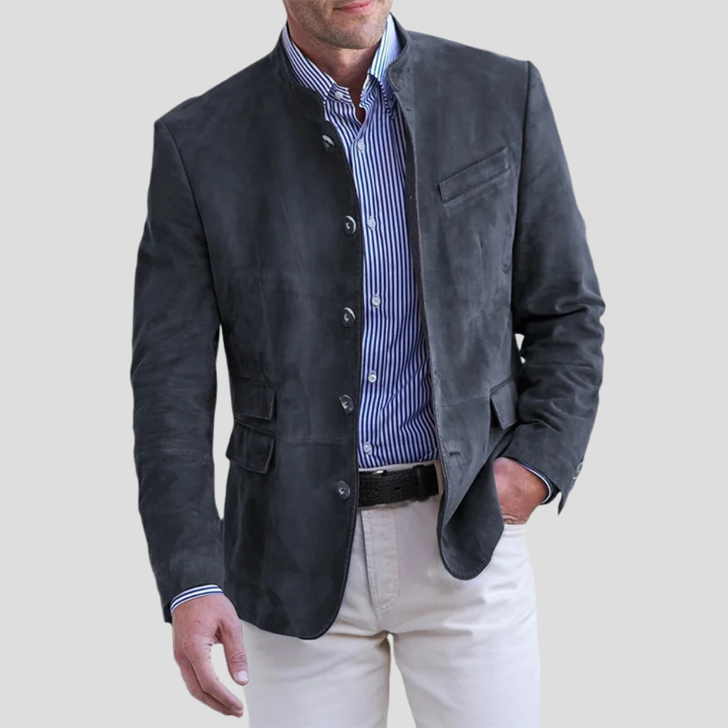 Snygg och formell blazer för män med fokus på passform och detaljer