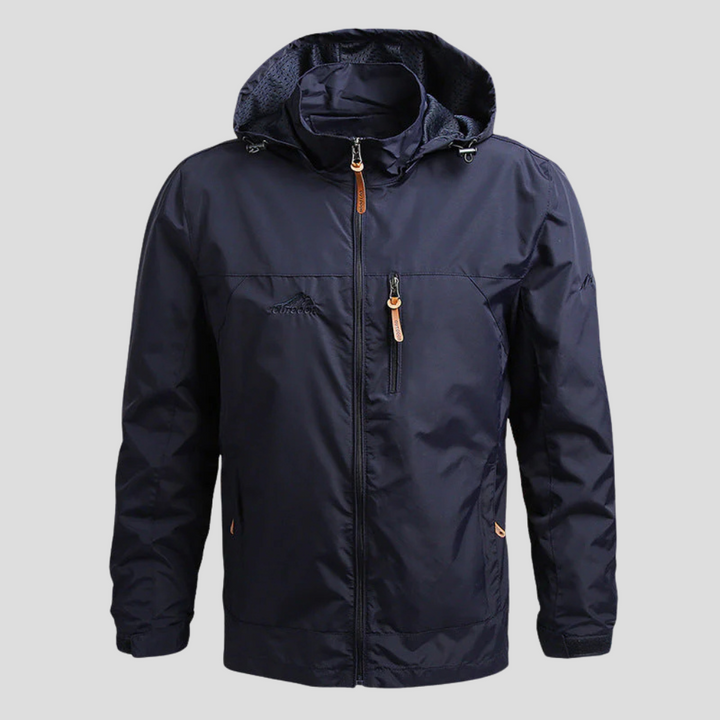 Herr softshell-jacka med huva i snygg design