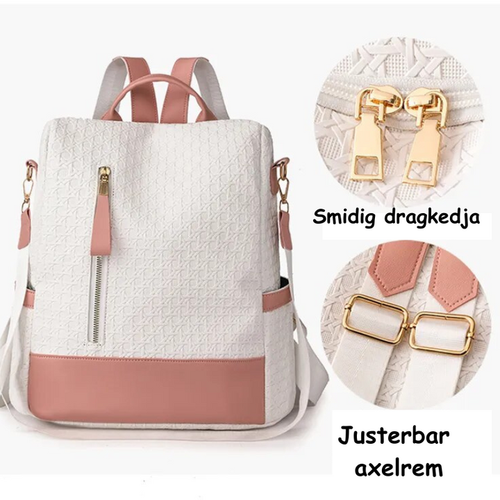 Elegant vardagsväska för damer i hållbart material med fina detaljer och smidig dragkedja