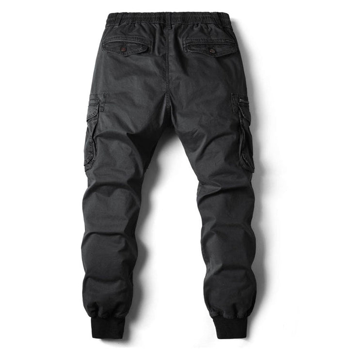 Vaughn Herr Tapered Utility Cargo Byxor framifrån med skärp