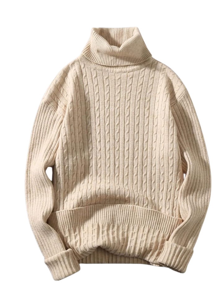 Högkragad tröja för damer i bekväm och varm modell