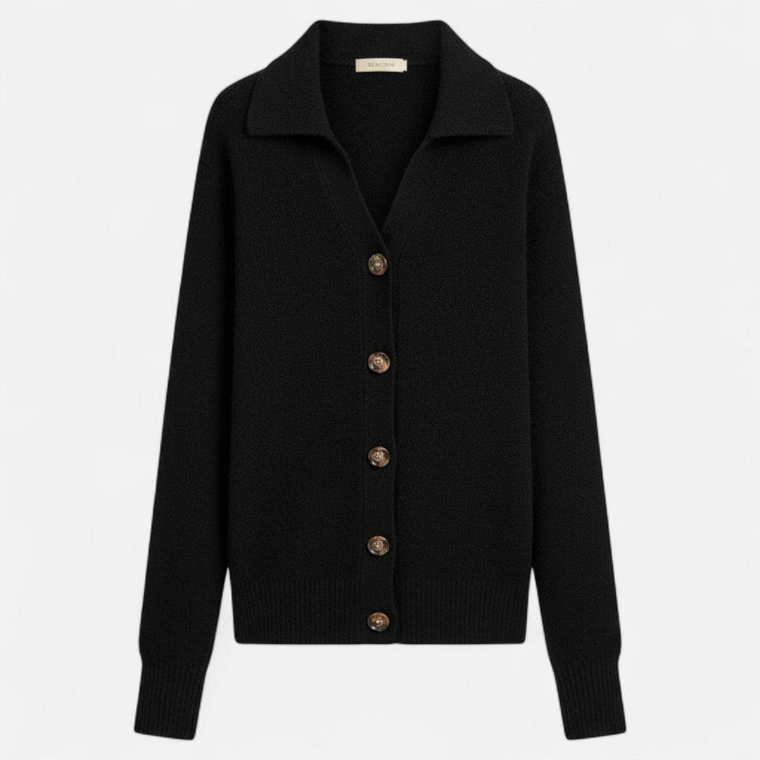 Kort damjacka med ståkrage i elegant och stilren design, framifrån