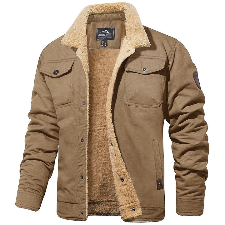 Snygg herrmode vinterjacka i bombermodell med vindtät design och varmt foder