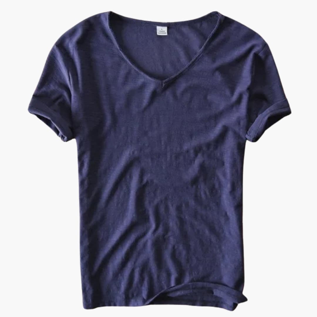 Vit kortärmad damt-shirt med V-ringning, bekväm vardagstopp i basmodell