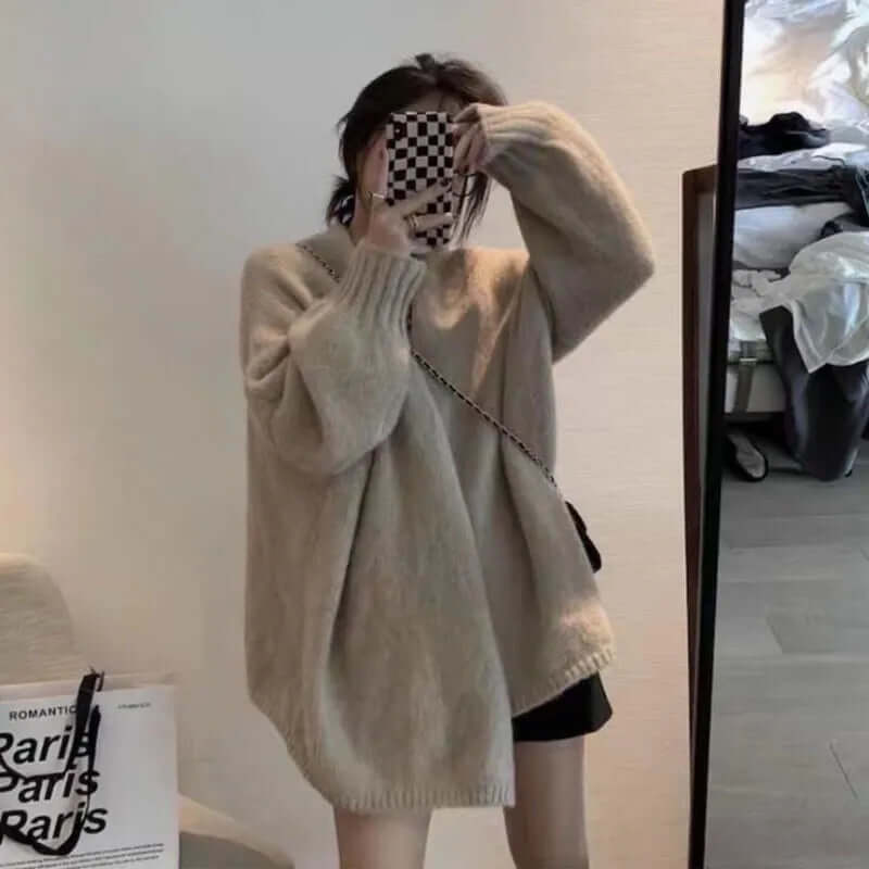 Varm & Mysig Stickad Cardigan för Damer