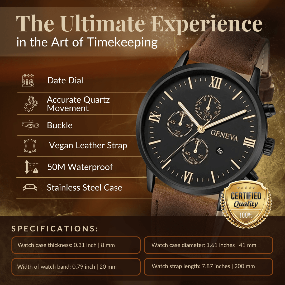 Elegant Analog Quartz Watch with Strap