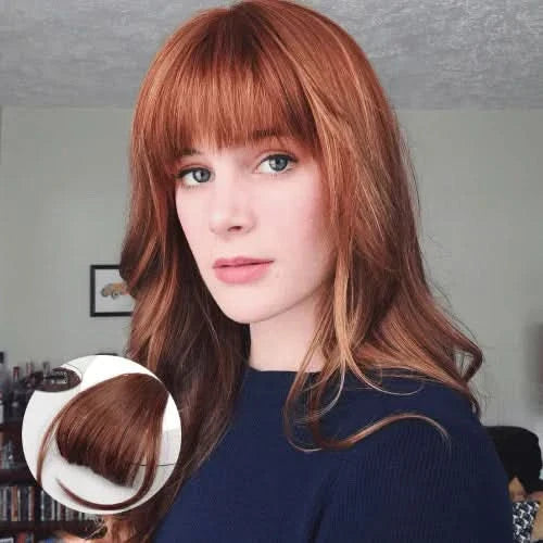 Blond clip-in lugg med fästklämmor för enkel applicering