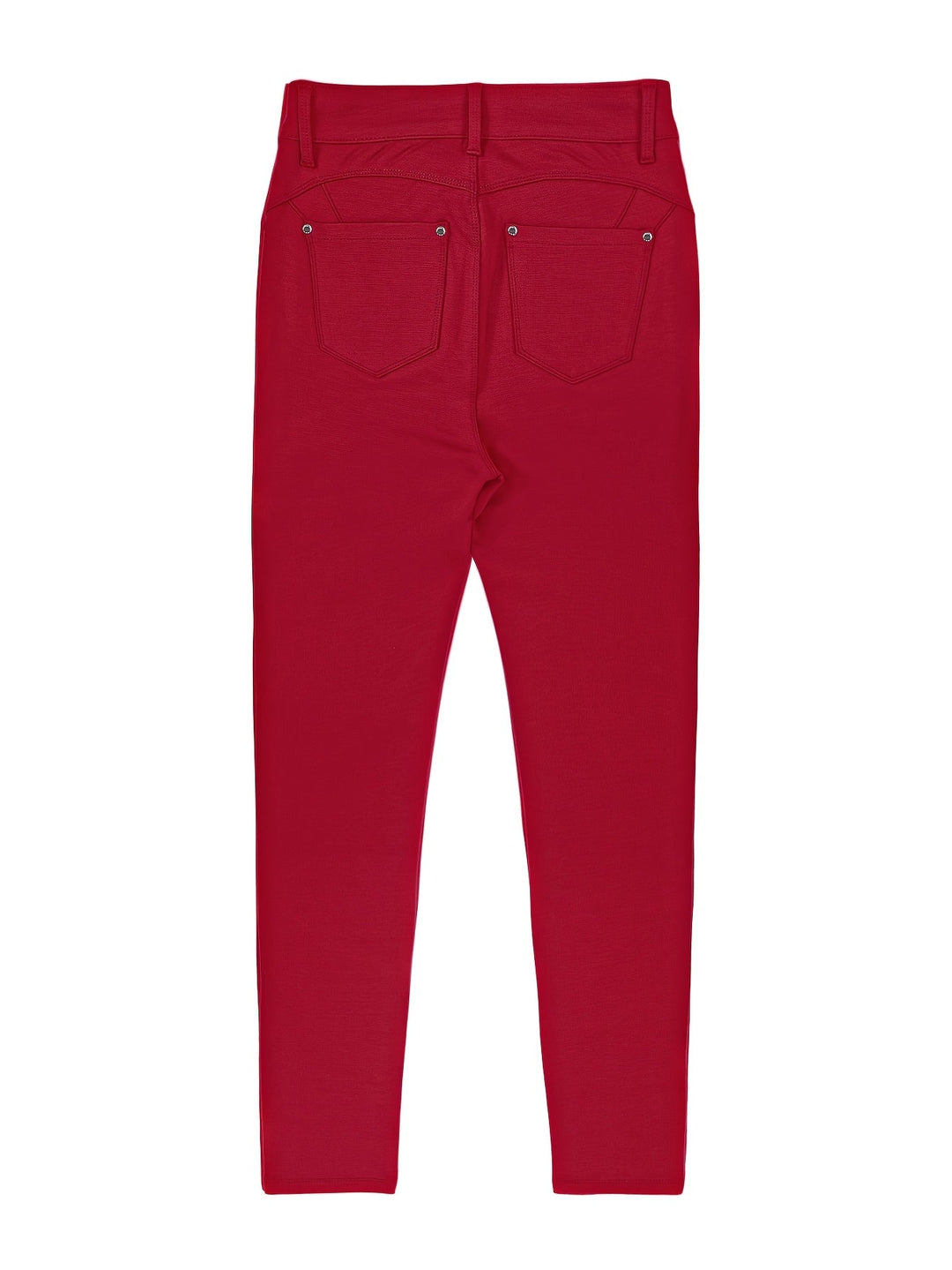 Moderna damjeans med slimmad passform visade bakifrån