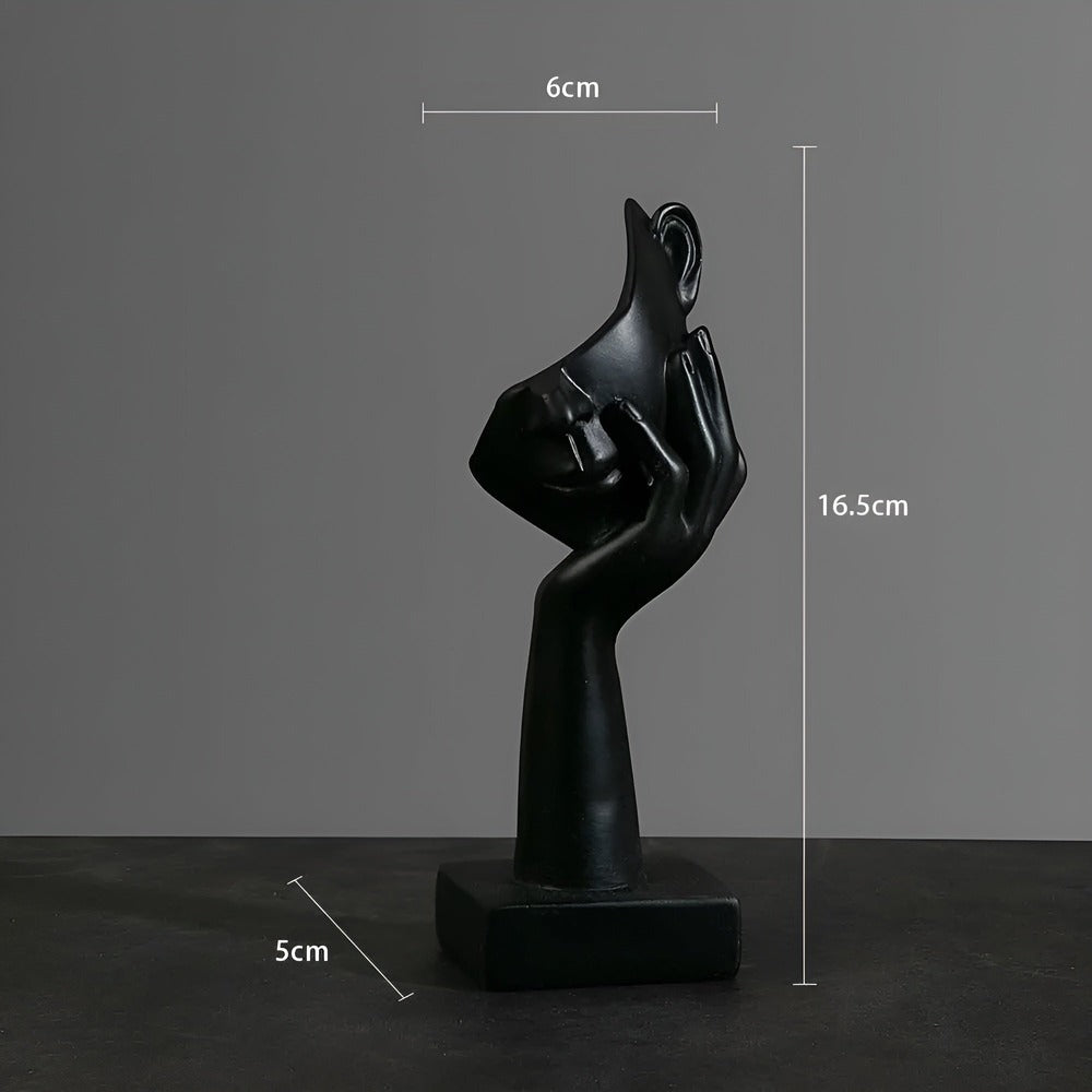 Konstinspirerad abstrakt skulptur Nordic Mind, en modern prydnad för ditt hem.