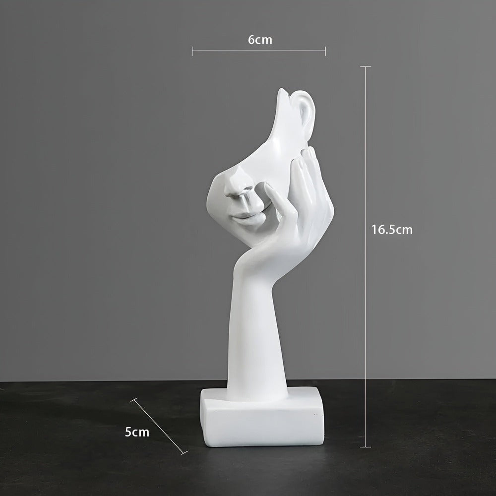 Nordic Mind skulptur, abstrakt konstverk i harts för att lyfta din inredning och hemdesign.