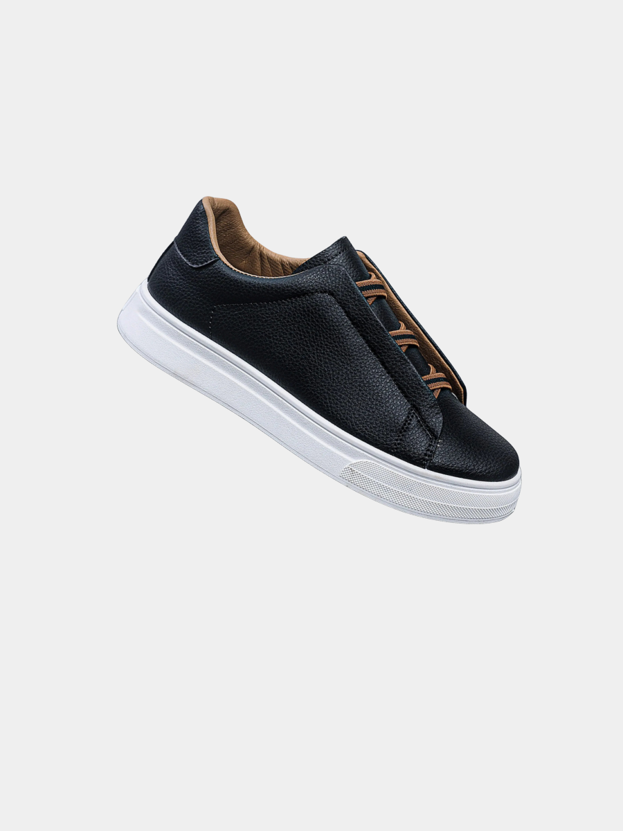 Beiga slip-on-sneakers för herr i stilsam design