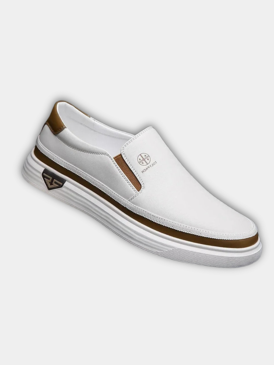 Vita urbana loafers för herrar med snygg design
