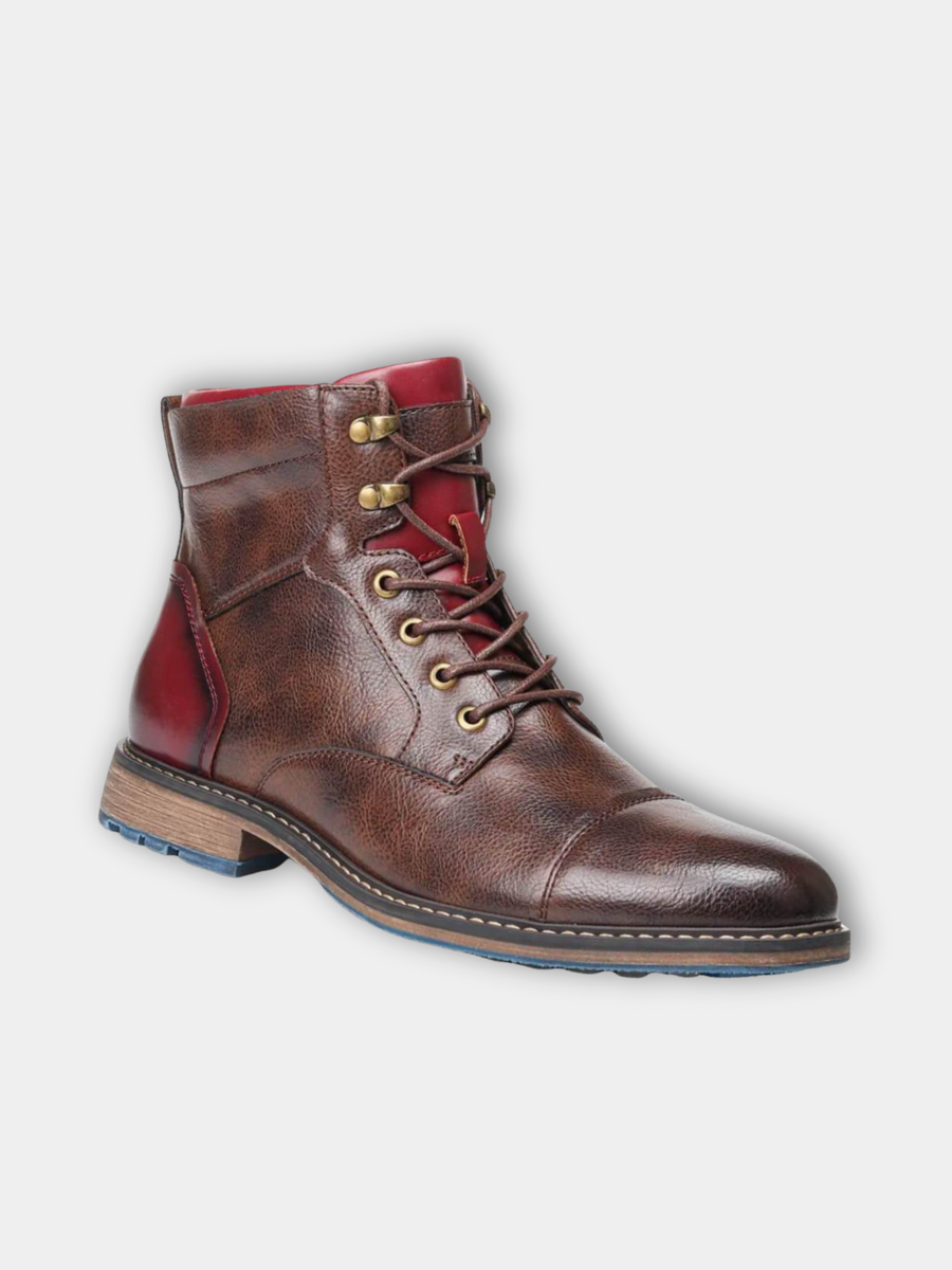 Bruna Oxford ankelboots för herrar från sidan