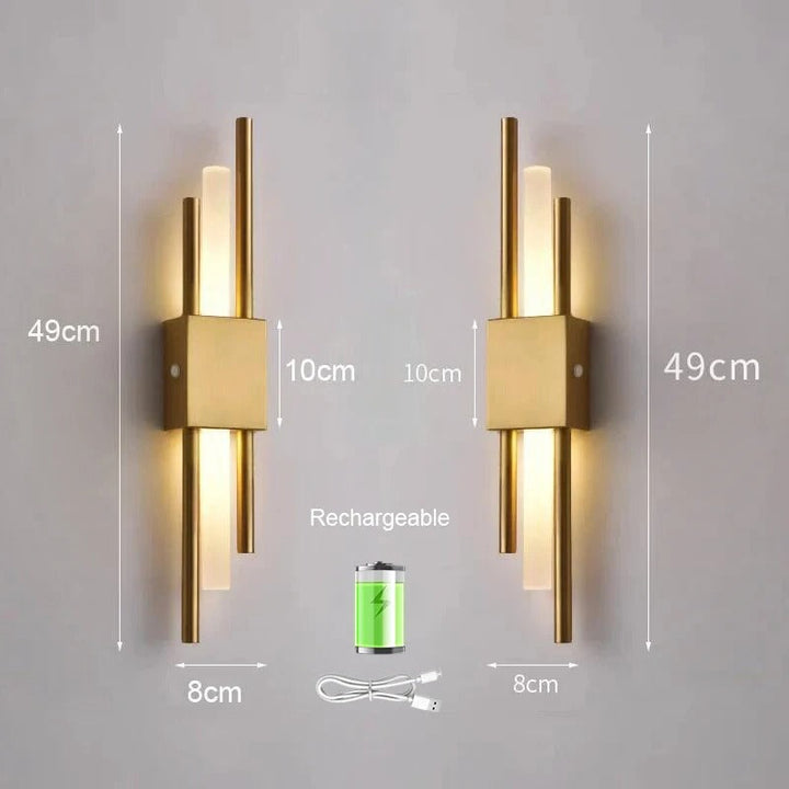 Atmosfärisk inomhusbelysning med den batteridrivna designlampan