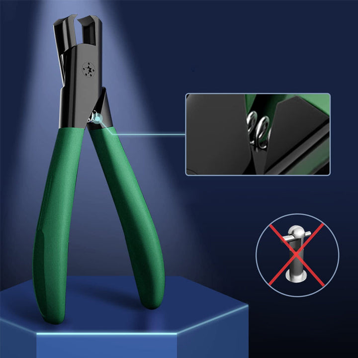 "Anti-Splash nagelklippare i rostfritt stål med vikbar design och ergonomiskt grepp för ren och prydlig nagelvård."