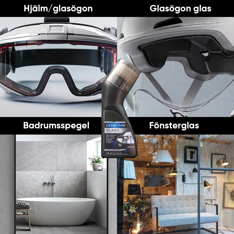 Imfritt medel för glas och speglar, säker sikt i alla väder, 70 ml flaska för garage & fordon, enkel att applicera.