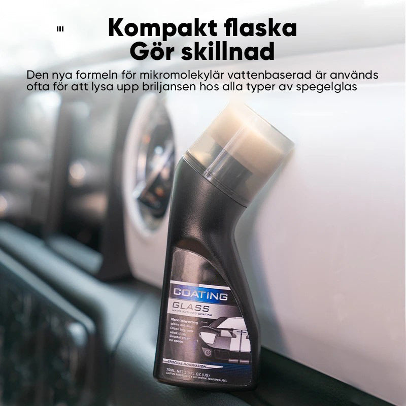 Imfritt medel för glas och speglar, säker sikt i alla väder, 70 ml flaska för garage & fordon, enkel att applicera.