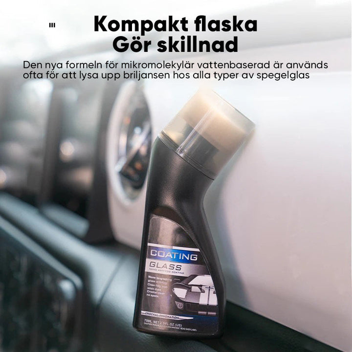 Imfritt medel för glas och speglar, säker sikt i alla väder, 70 ml flaska för garage & fordon, enkel att applicera.