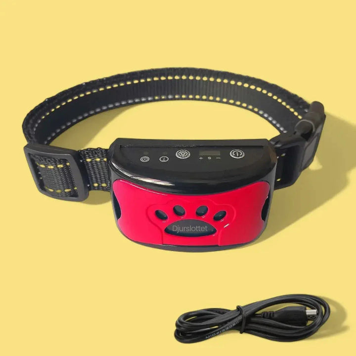 Innovativt antiskällhalsband för framgångsrik hundträning och skällkontroll.