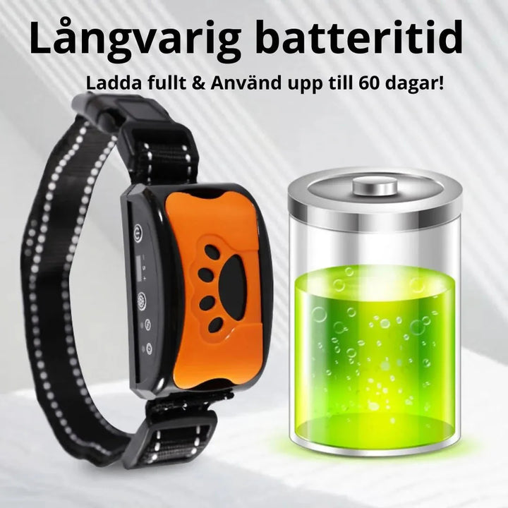 Hundhalsband för en lugnare vardag, med säker vibrationsfunktion mot skällande.