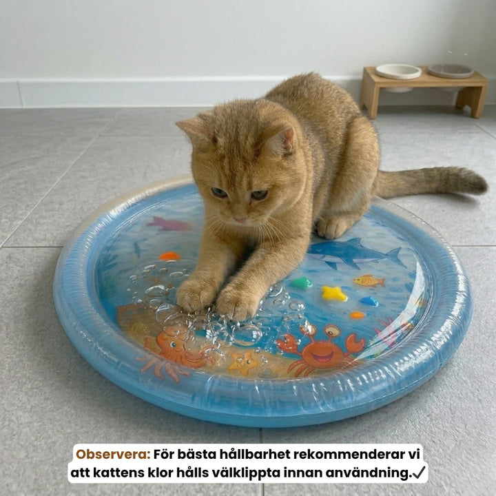 AquaPaw stimulansmatta för husdjur. Erbjuder säker och rolig vattenlek som svalkar under varma dagar.