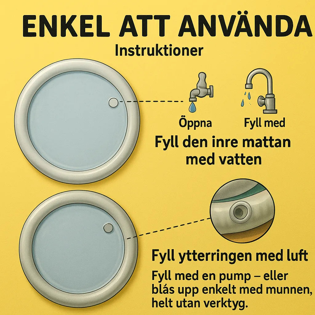 AquaPaw interaktiv vattenlekmatta. Designad för att aktivera och svalka husdjur under lekfulla stunder.