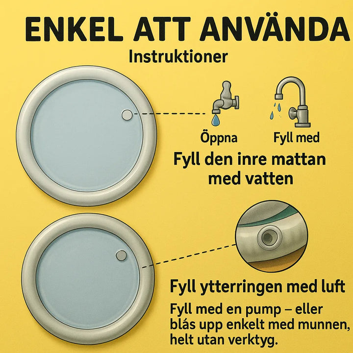 AquaPaw interaktiv vattenlekmatta. Designad för att aktivera och svalka husdjur under lekfulla stunder.