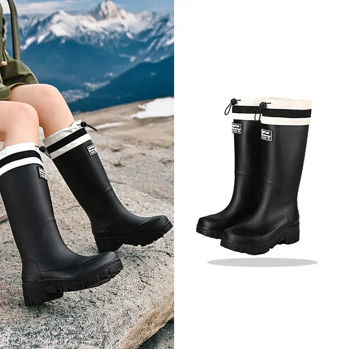 Arlena retro damregnstövlar, modern stil med vattentät funktion. Perfekta höstskor för kvinnor.