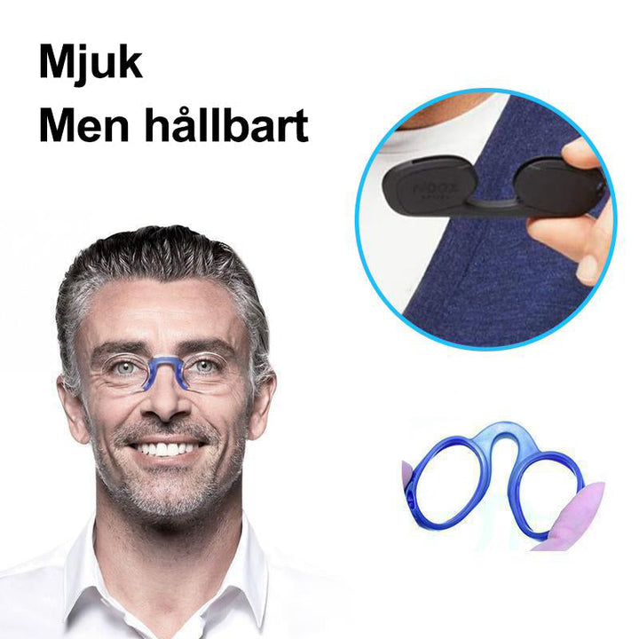 "Armlösa retrostil läsglasögon med multifokala linser i röd, blå, svart, orange, vit, grå för stil och komfort."