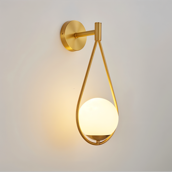 Modern ArtLoop vägglampa, svart droppdesign. LED-lampa för stilfull inomhusbelysning.