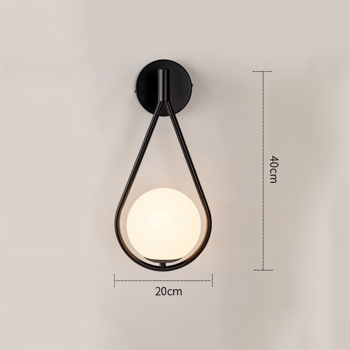 ArtLoop vägglampa, svart. Droppdesign, dekorativ LED-belysning. Passar i varje rum.