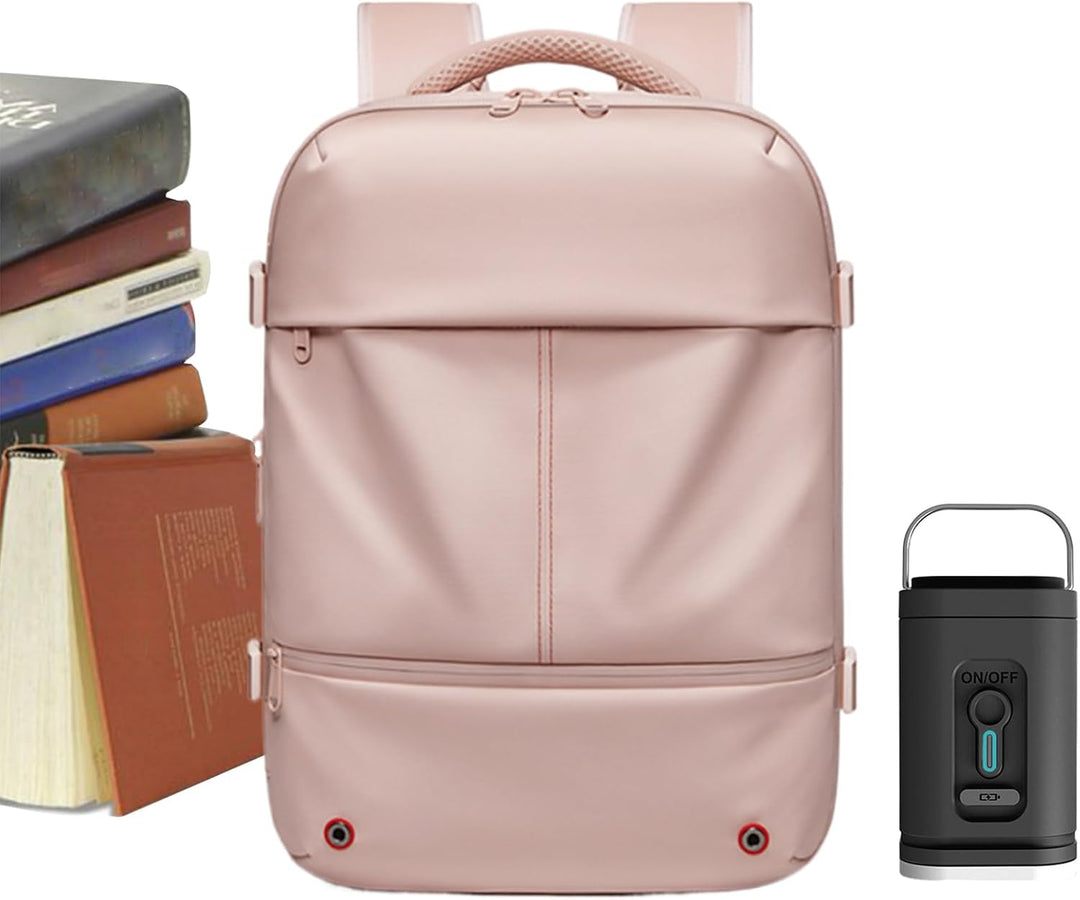 Arvid expanderbar reseryggsäck, vattentät & unisex. Perfekt för äventyr & organiserad packning med vakuumkomprimering.