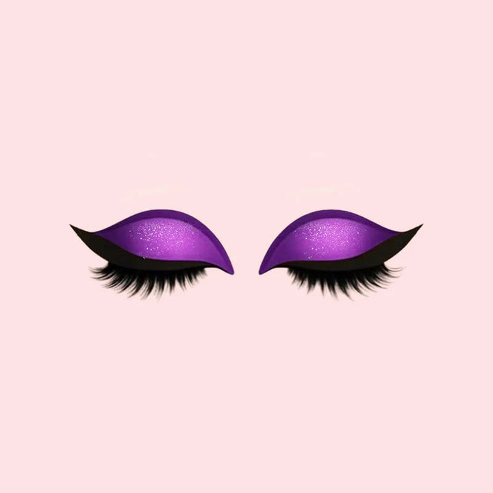 Självhäftande makeupstickers och lösögonfransar för ögonen