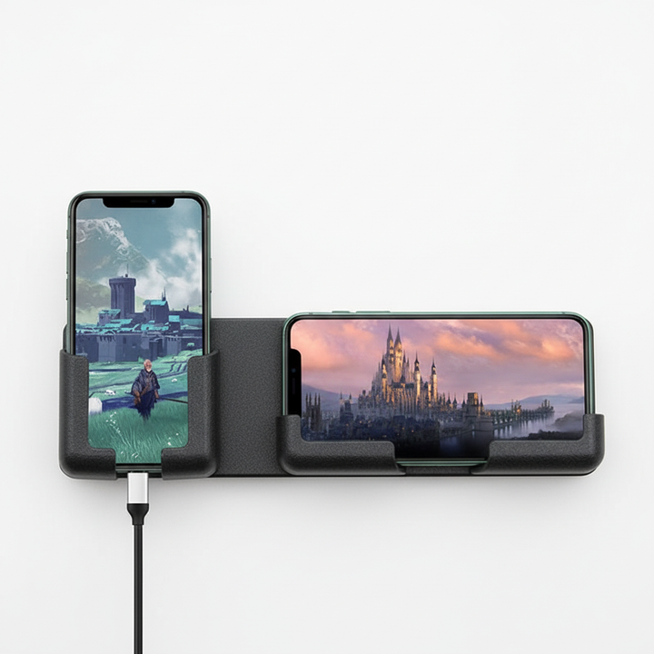 Praktisk smarttelefonhållare, ett säkert biltillbehör för fria händer. Modern design, passar alla mobiler.
