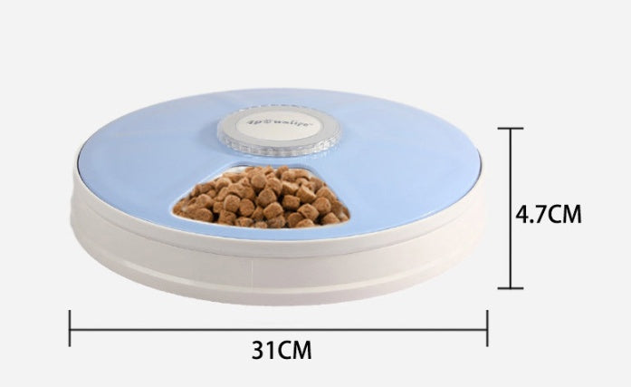 Smart automatisk kattmatare med timer. Portionsmatning ger din katt rätt mängd mat varje gång, smidigt.