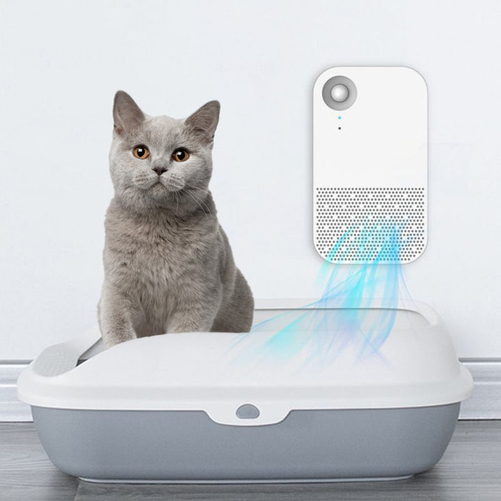 Kattlådans bästa vän: Automatisk luftrenare mot dålig lukt. Ren och fräsch hemma.