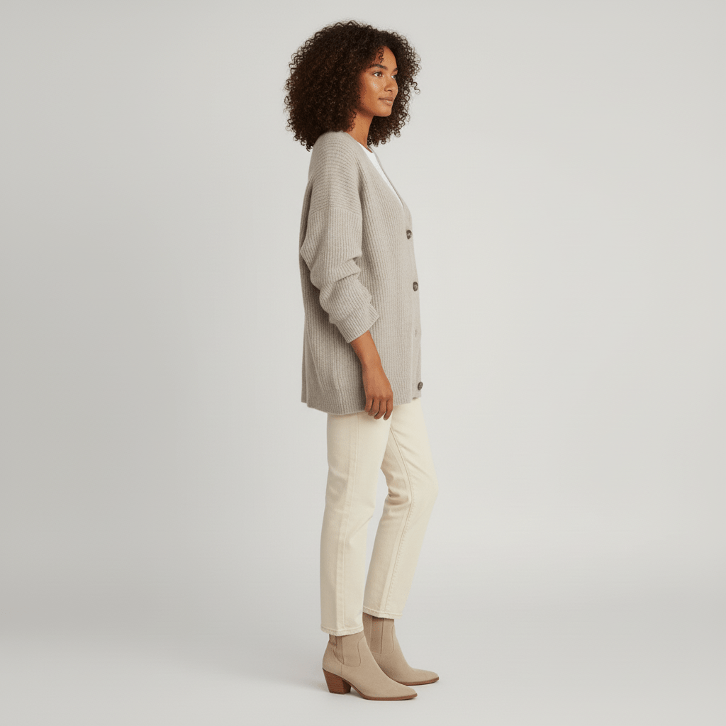 Bekväm Hannah cardigan för dam, idealisk för vår och höst med sin avslappnade passform.