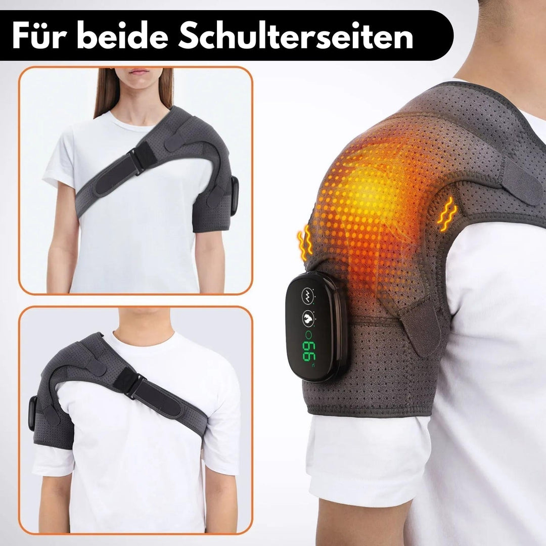 Trådlös massageapparat med värmefunktion och vibration för axlar & nacke. Ger effektiv smärtlindring.